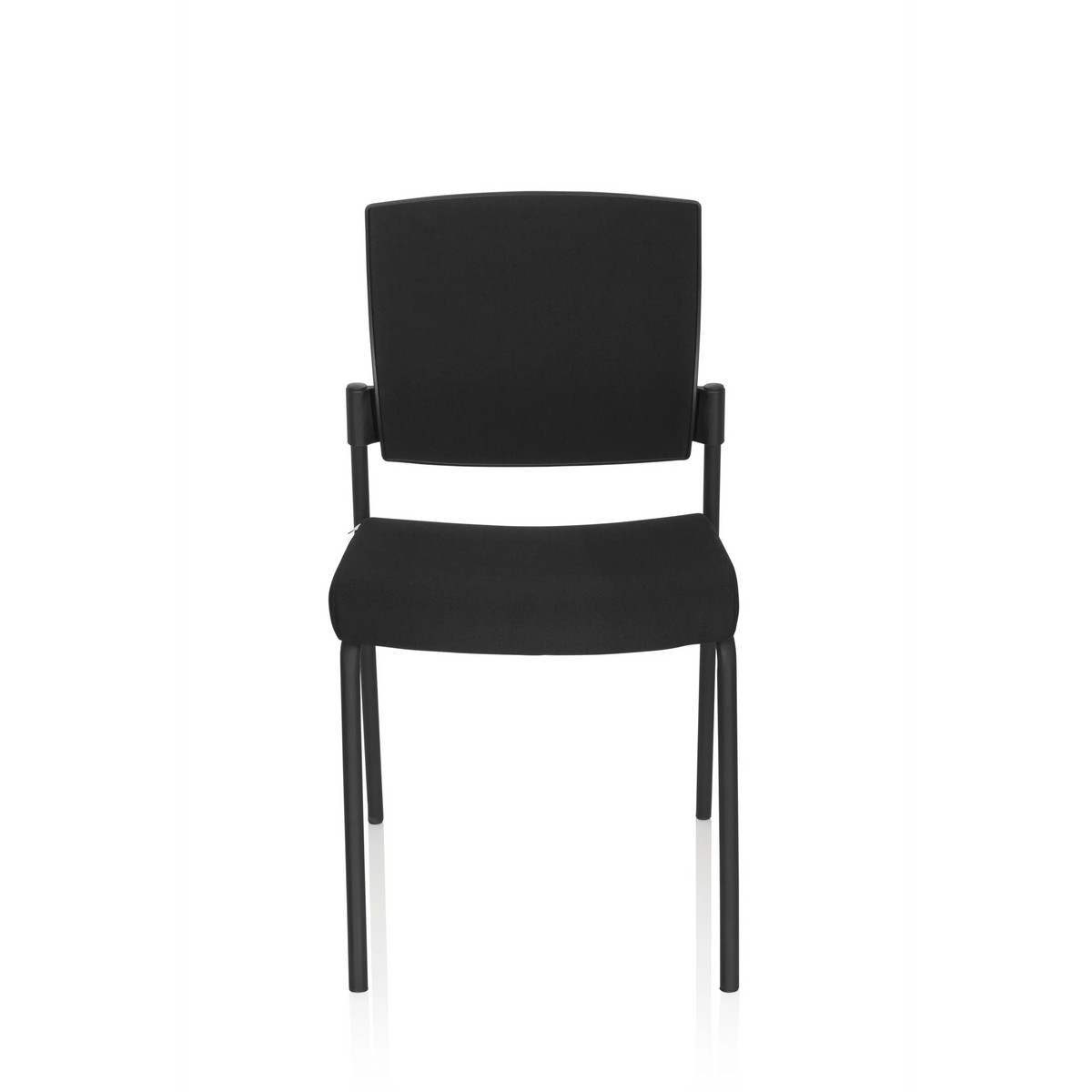 Silla de cuatro patas K9 V PRO negra con acolchado en el asiento y el respaldo de hjh OFFICE – vista de 360° (vista frontal 0°)