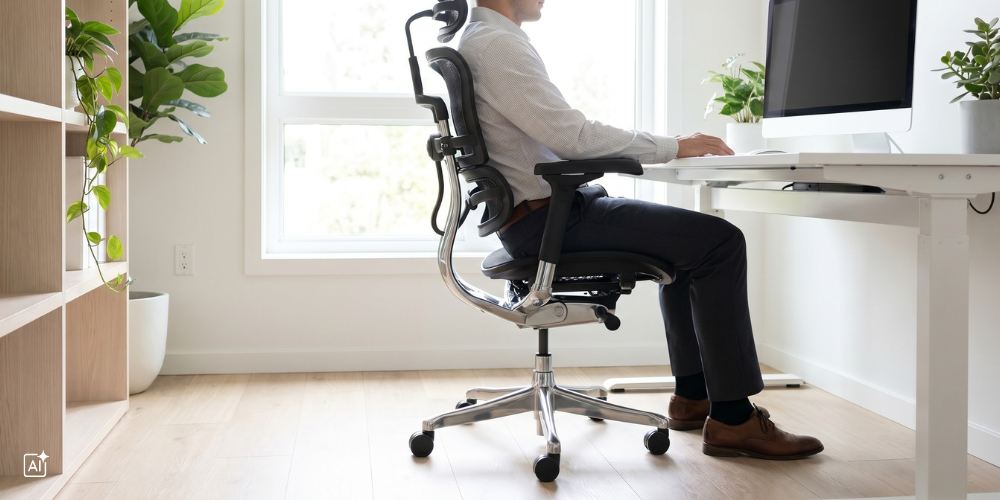 Optimale Sitzhöhe Bürostuhl - Richtig sitzen am Arbeitsplatz
