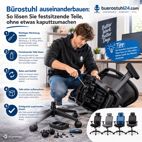 bürostuhl auseinanderbauen - buerostuhl24