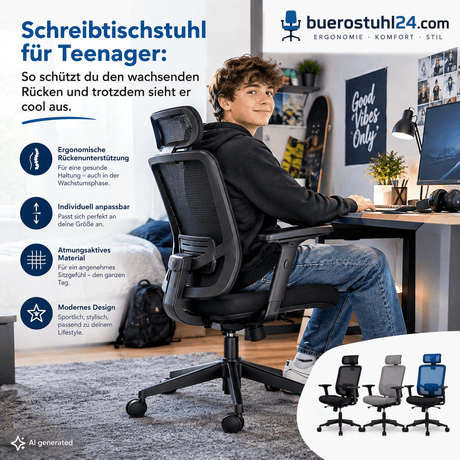 schreibtischstuhl für teenager - buerostuhl24