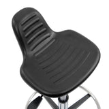 Asiento negro con estructura acanalada del taburete giratorio TOP WORK 03 I de hjh OFFICE