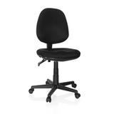 Silla Home Office CITY 25 negra con respaldo de malla y base de cinco ruedas de hjh OFFICE – vista de 360° (vista frontal 20°)