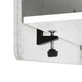 Fijación con tornillos del separador de mesa FLEXMIUT D SIDE en gris claro de hjh OFFICE
