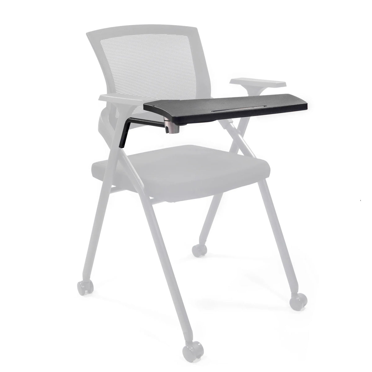 Bandeja de escritura negra TABLET PRIORITY II como Accesorios para sillas de hjh OFFICE – vista de 360° (vista frontal 0°)