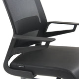 Reposabrazos y asiento de la silla de viga voladiza INVENTOR V PRO en negro con respaldo de malla de hjh OFFICE