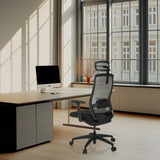 Reposacabezas negro del modelo COLORE KOPFSTUETZE en una silla de oficina de hjh OFFICE