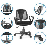 Silla giratoria para niños KIDDY CD en negro con respaldo ajustable y pistón de gas de hjh OFFICE