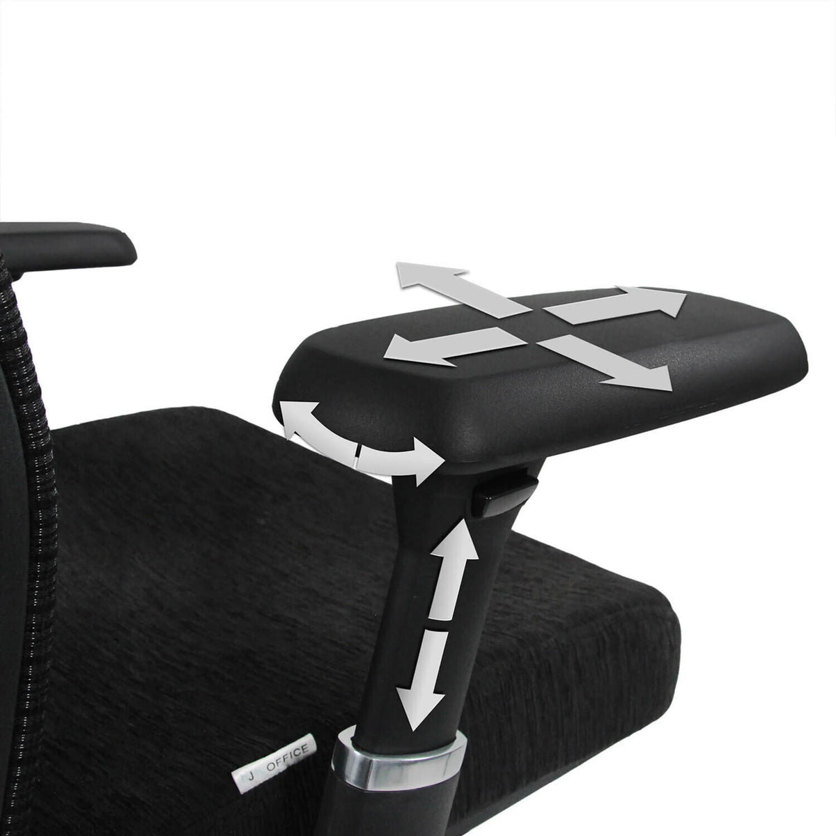 Reposabrazos multiajustable de la silla alta gama NOVA PRO ALU en negro de hjh OFFICE