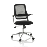 Silla Home Office MIKO B ECO negra con respaldo de malla y base de cinco ruedas de hjh OFFICE – vista de 360° (vista frontal 15°)