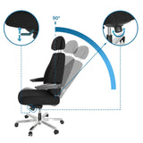 Reposacabezas ajustable y respaldo de 90 grados de la silla giratoria XXL 24 HOURS I de hjh OFFICE
