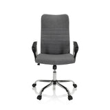 Silla Home Office ARTON 40 gris con reposabrazos y base brillante de cinco ruedas de hjh OFFICE – vista de 360° (vista frontal 0°)