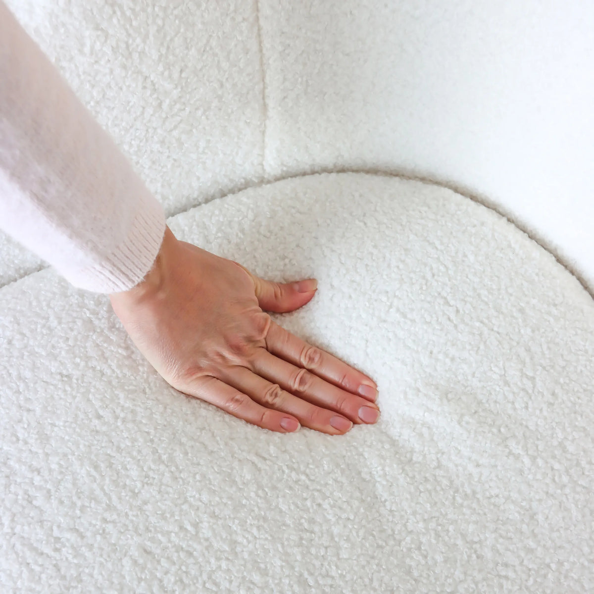 Tapizado blanco texturizado de la silla tapizada SCANDI TED de hjh LIVING