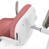 Vista posterior del asiento y el pistón de gas de la silla giratoria para niños Kiddy Smart Step en rosa de hjh OFFICE