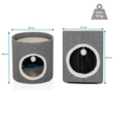 Plano dimensional de la Cueva para gatos PAWY R de 38 × 38 cm y carga máxima de 10 kg de hjh LIVING