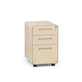 Archivador rodante COLOR PLUS I beige de metal con tres cajones y cuatro ruedas de hjh OFFICE – vista de 360° (vista frontal 15°)