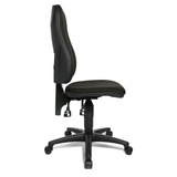 Silla Home Office POINT 60 en negro con tapizado de tela y base con ruedas de Topstar