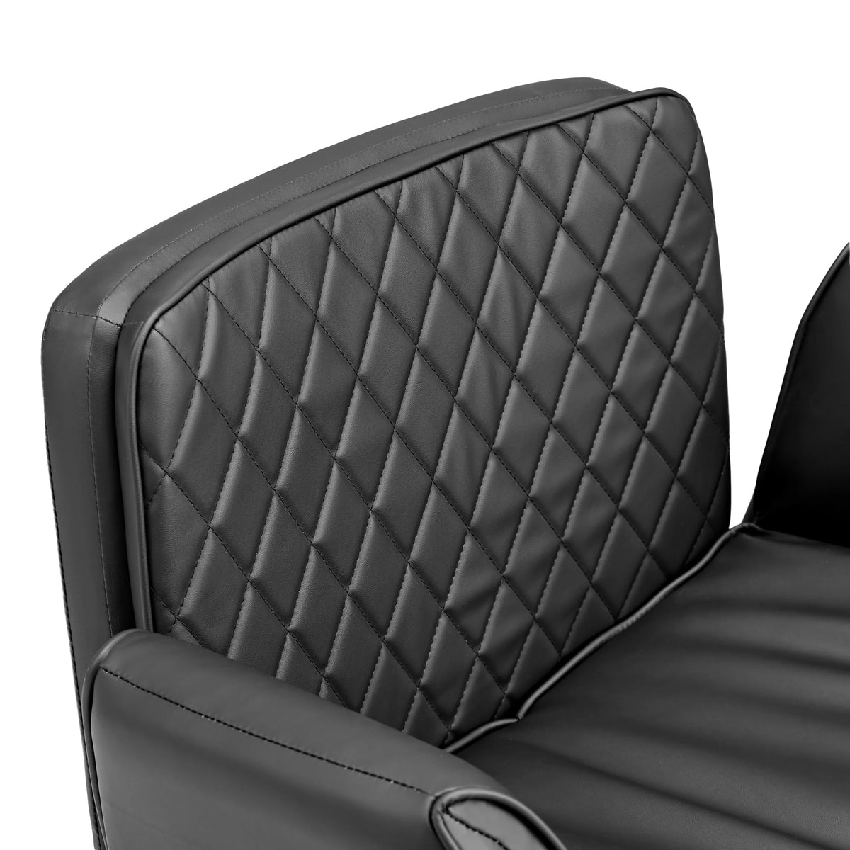 Costura de rombos del respaldo de la Silla Home Office Criss-Cross 10 en negro de hjh LIVING