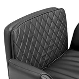 Costura de rombos del respaldo de la Silla Home Office Criss-Cross 10 en negro de hjh LIVING