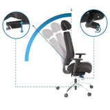 Respaldo ajustable y mecanismo de la Silla de oficina profesional PRO-TEC 400 de hjh OFFICE
