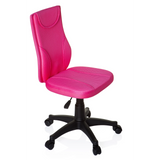 Silla giratoria para niños KIDDY BASE rosa con respaldo de malla y base negra de cinco ruedas de hjh OFFICE – vista de 360° (vista frontal en diagonal 60°)
