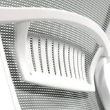 Soporte de respaldo blanco con ranuras de ventilación de la Silla Home Office ESTRIA de hjh OFFICE