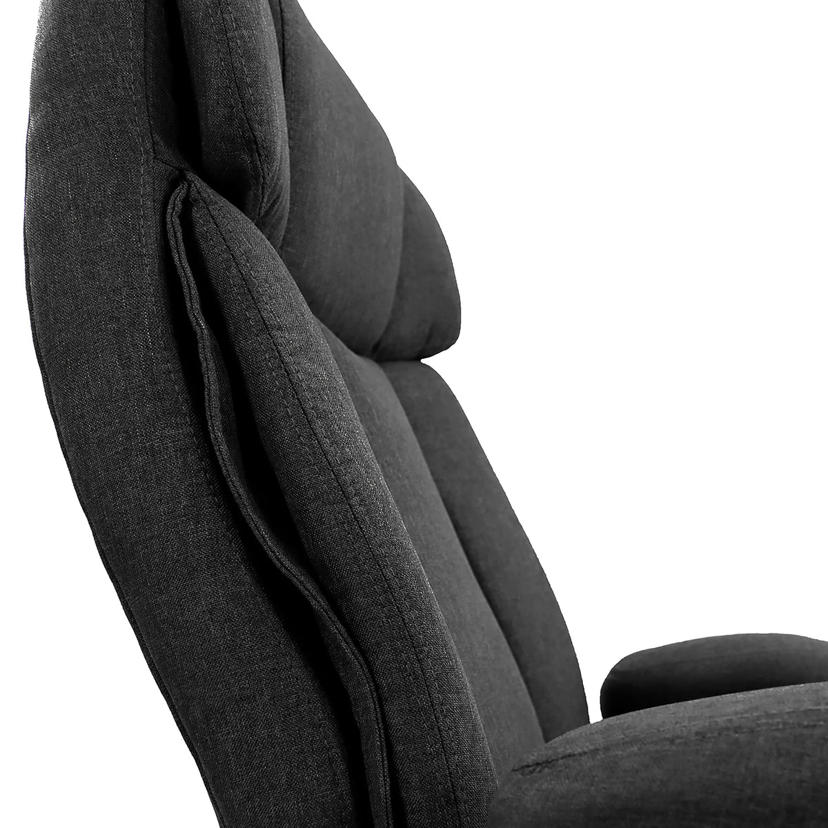Acolchado lateral del respaldo de la Silla giratoria BUILDER XXL I en tela negra de hjh OFFICE