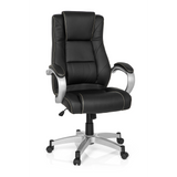 Silla gaming RELAX CL180 negra con acolchado y base de cinco ruedas de MyBuero – vista de 360° (vista frontal 20°)