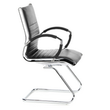 Silla de viga voladiza PARMA V negra con travesaños y reposabrazos de hjh OFFICE – vista de 360° (vista lateral 80°)