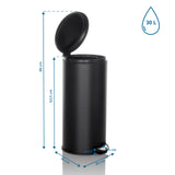 Plano dimensional de la papelera CLEAN STEP con 30 litros de capacidad y 88 cm de altura total de hjh OFFICE
