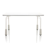 Escritorio juvenil KID GRO T gris claro con estructura blanca y patas grises de hjh OFFICE – vista de 360° (vista frontal 0°)