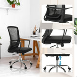 Silla Home Office STAR-TEC S acolchada en negro con respaldo de malla y pistón de gas de hjh OFFICE