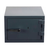 Caja fuerte Safe Compact Pro de color antracita con un tirador de puerta y un cilindro de cierre de hjh OFFICE