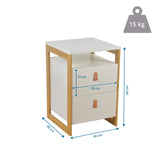 Dibujo dimensional de la Mesa auxiliar TAROLO III con 40 × 40 × 60 cm de hjh LIVING