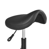 Asiento de montar de la silla de oficina Sattix en negro con muelle de gas y palanca de ajuste de altura de hjh OFFICE