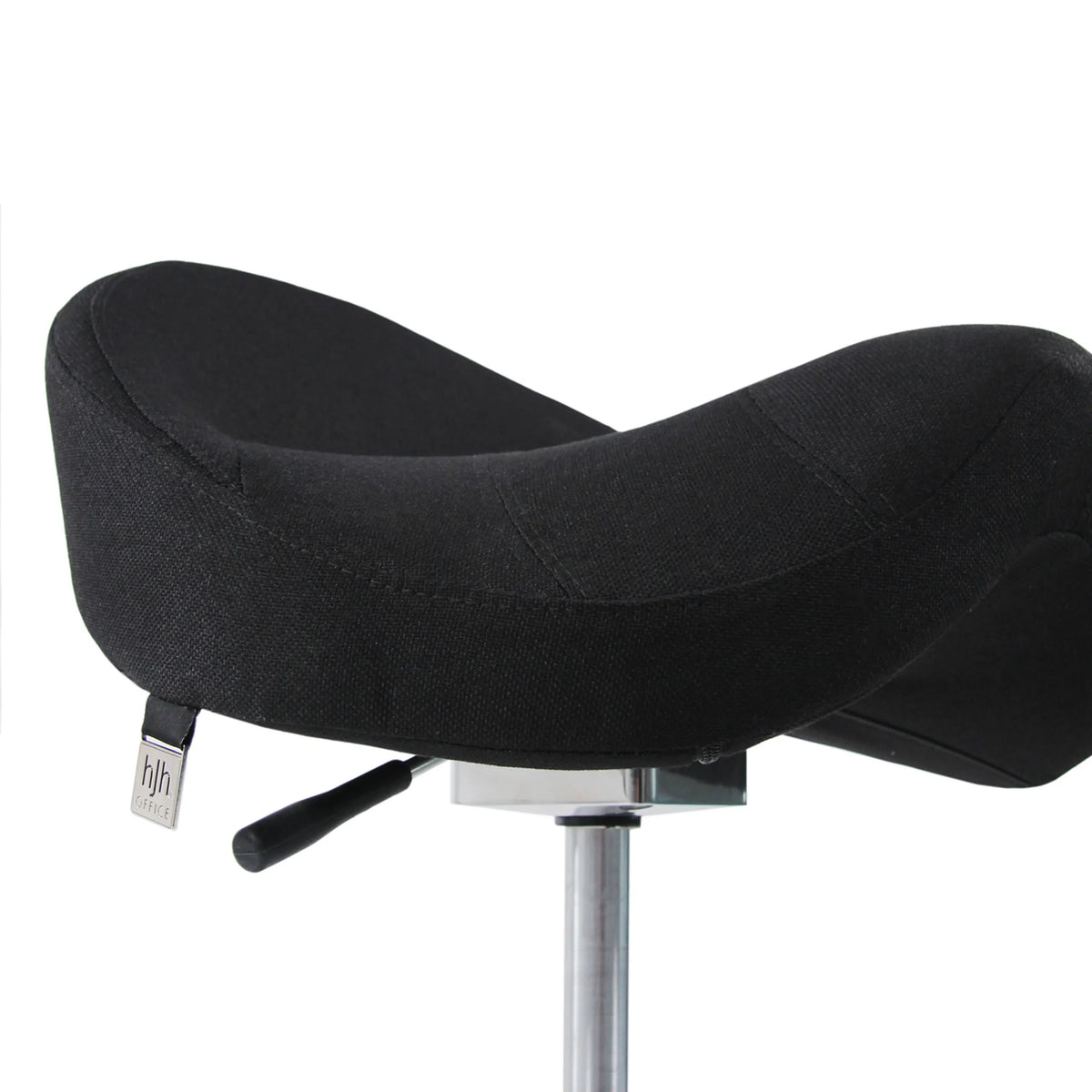 Asiento negro del taburete de silla de montar MOVE-TEC 3D PRO I con base de resorte de gas cromada de hjh OFFICE