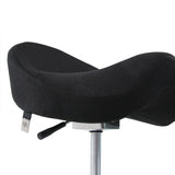 Asiento negro del taburete de silla de montar MOVE-TEC 3D PRO I con base de resorte de gas cromada de hjh OFFICE