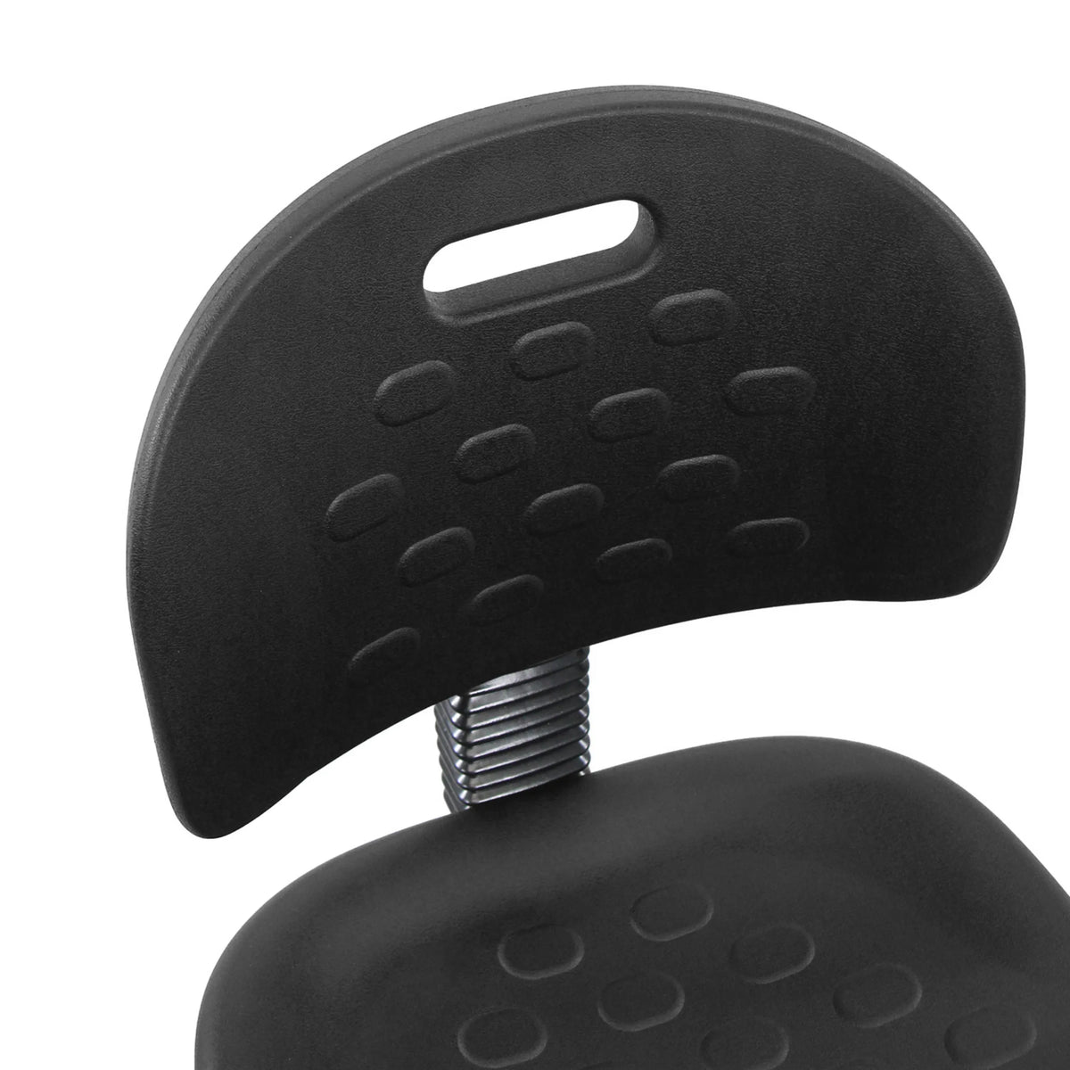 Respaldo de plástico negro con abertura para el asa de la silla de mostrador TOP WORK 23 I de hjh OFFICE