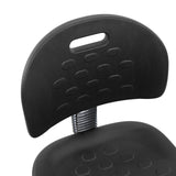 Respaldo de plástico negro con abertura para el asa de la silla de mostrador TOP WORK 23 I de hjh OFFICE