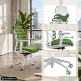 Silla de oficina profesional ERGO LINE W en Mystic Forest con vistas detalladas de hjh OFFICE (imagen generada por IA)