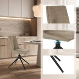 Silla tapizada beige TARVISO I con funda de tela estructurada y base en estrella negra de hjh LIVING