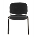 Silla de cuatro patas XT 600 C negra con asiento y respaldo acolchados de hjh OFFICE – vista de 360° (vista frontal 0°)