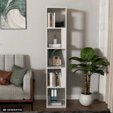 Estante KALAG S blanco con cuatro compartimentos abiertos de hjh LIVING (imagen generada por IA)