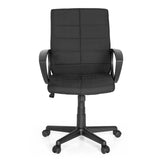 Silla Home Office STAR-TEC CL300 negra con reposabrazos y base de cinco ruedas de MyBuero – vista de 360° (vista frontal 0°)