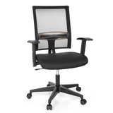Silla Home OFFICE R8 negra con respaldo de malla y base de cinco ruedas de hjh OFFICE – vista de 360° (vista frontal 20°)