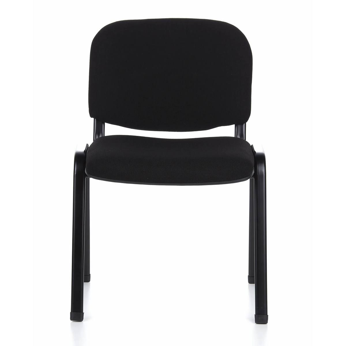 Silla de cuatro patas XT 600 negra con asiento y respaldo acolchados de hjh OFFICE – vista de 360° (vista frontal 0°)