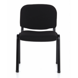 Silla de cuatro patas XT 600 negra con asiento y respaldo acolchados de hjh OFFICE – vista de 360° (vista frontal 0°)