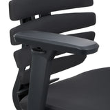 Reposabrazos negro de la silla de mostrador ERGO LINE II WORK con superficie de plástico de hjh OFFICE