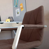 Reposabrazos con tapicería marrón de la Silla Home Office SARANTO II de hjh OFFICE