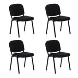 Juego de cuatro sillas de cuatro patas negras XT 600 de hjh OFFICE