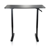 Escritorio de pie STAND CR negro con manivela para ajuste de altura de hjh OFFICE – vista de 360° (vista frontal 0°)